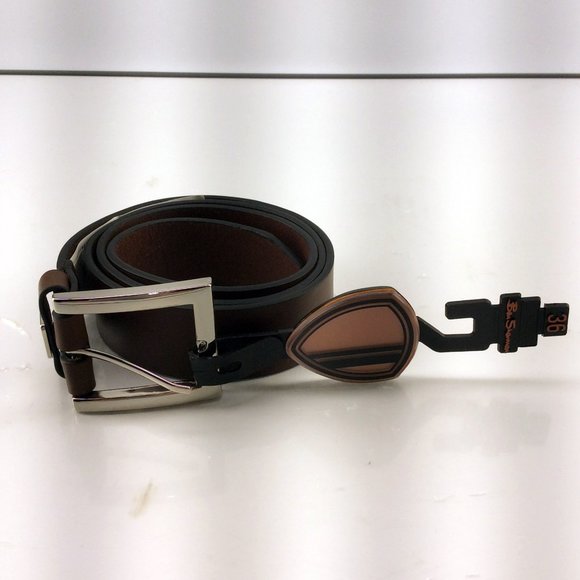 Ben Sherman - Brown Leather Belt - Men's 36 - Picture 1 of 4